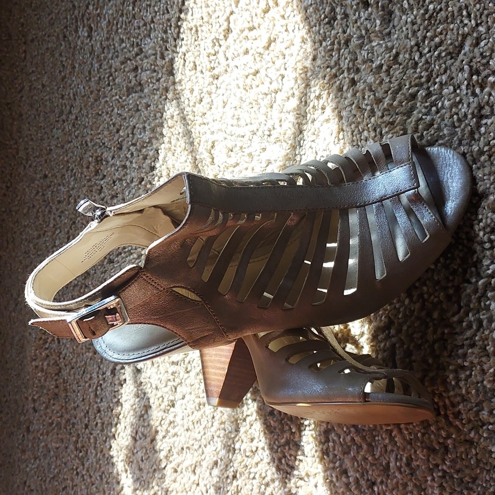 Coach and Four Metallic Leather Heels